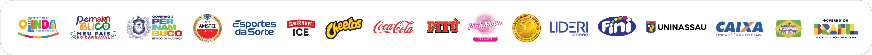 Régua de Patrocinadores - Carnaval Olinda 2026